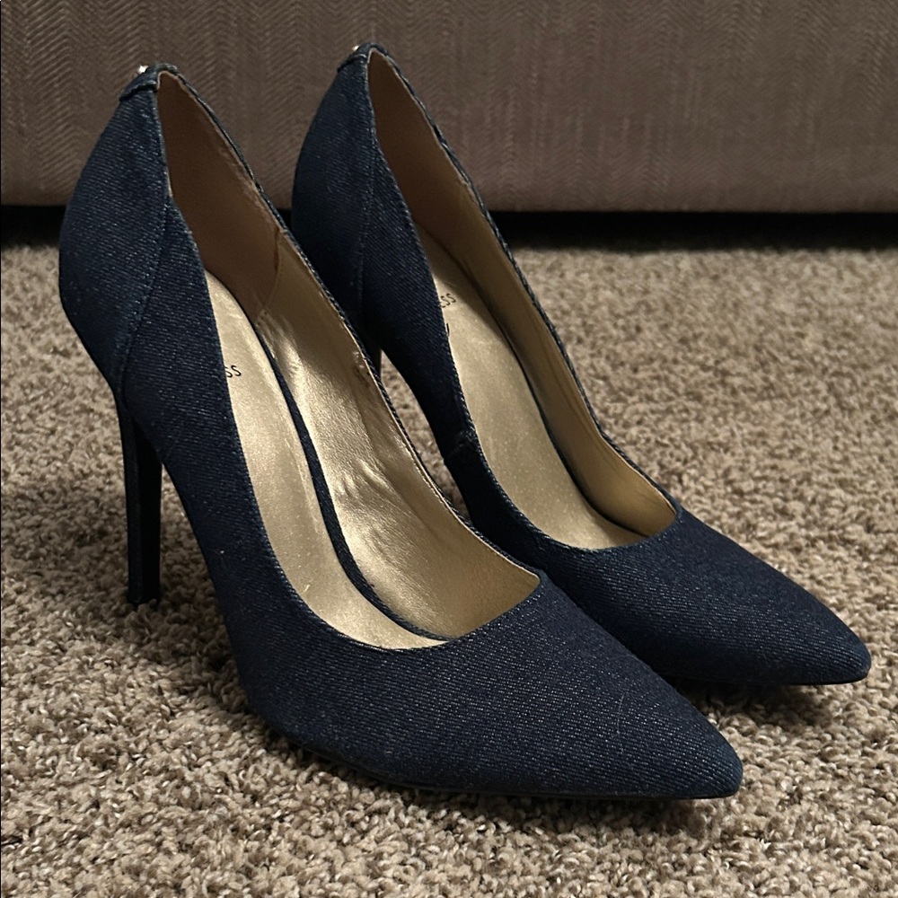 LIKE NEW Guess Denim Blue Women's Heels